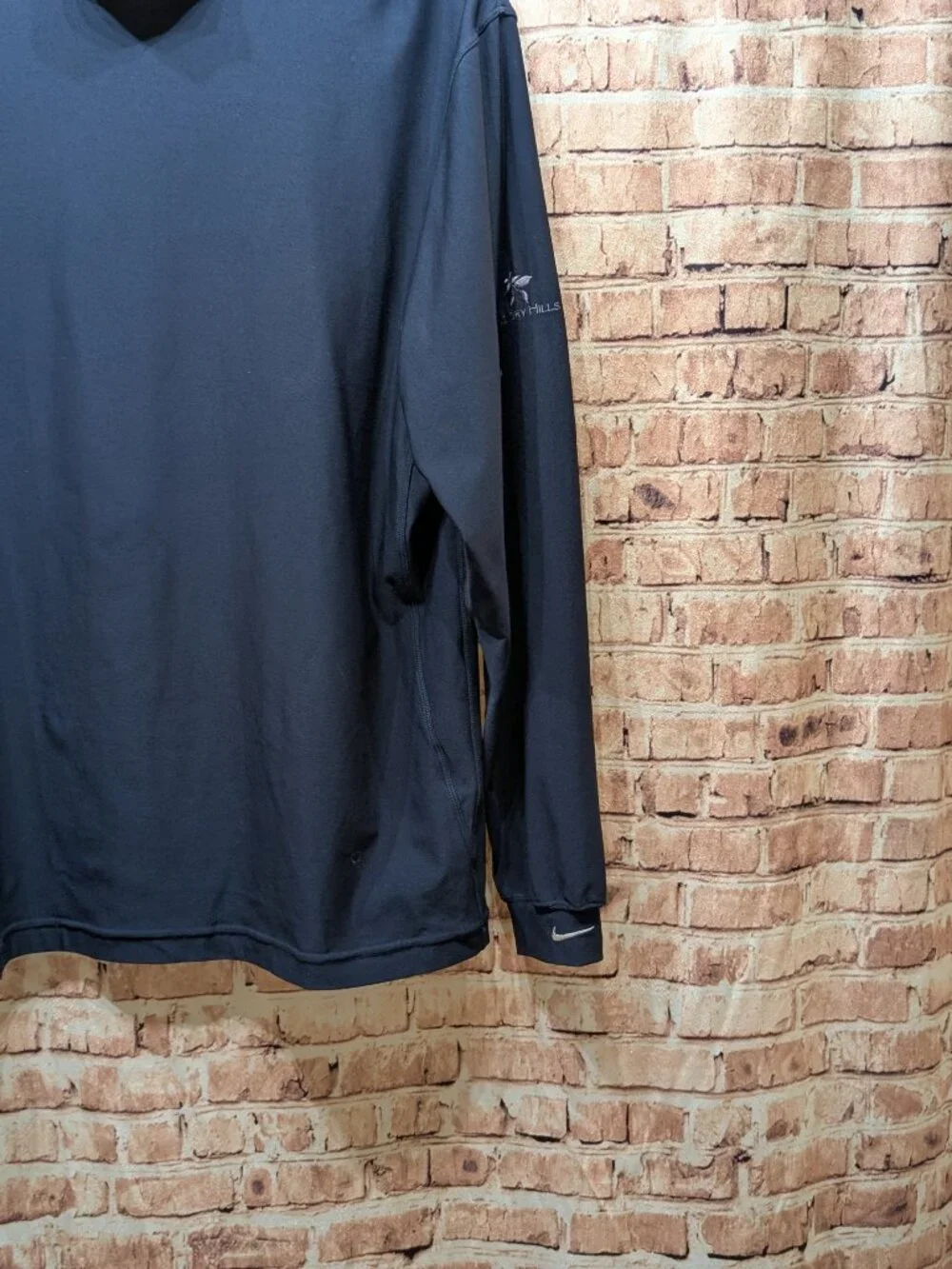 Nike Golf Blue Long Sleeve Athletic Pullover Hickory Hills Golf  Size Large